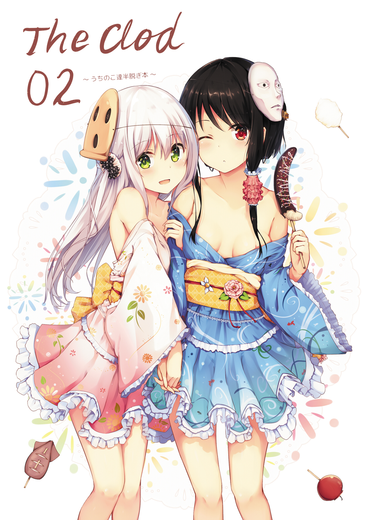 cleavage, lolita_fashion, no_bra, open_shirt, shiyake_mitoko, takishima_shiori, tsuchikure, wa_lolita