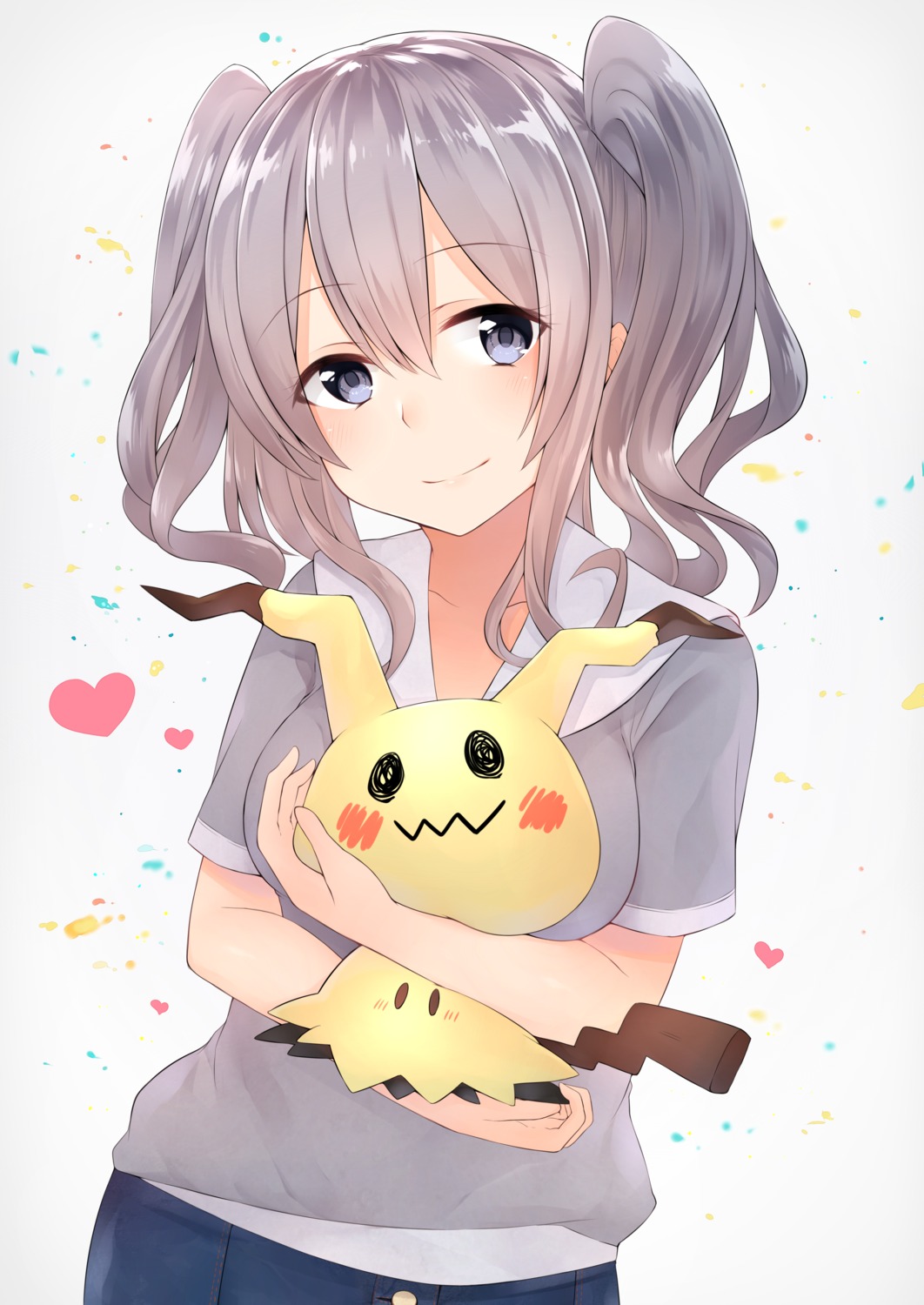 crossover, hoshimiya_aki, kantai_collection, kashima_(kancolle), mimikyu, pokemon
