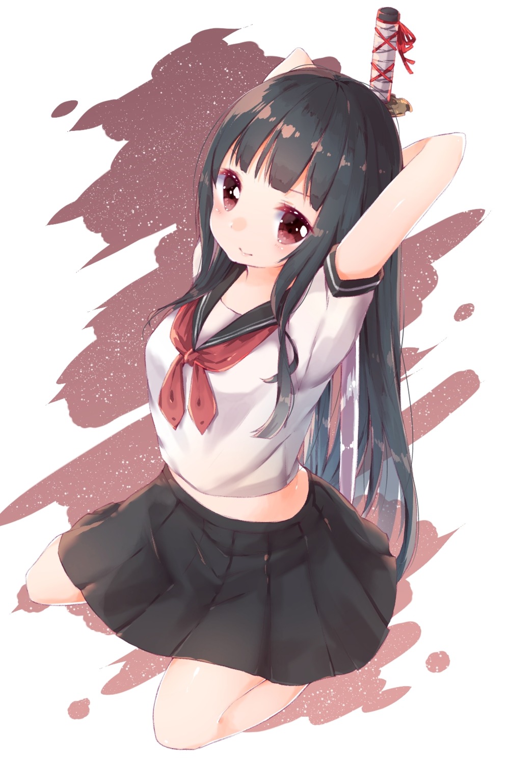 azuki_(krps-hano), kureha_(sound_voltex), seifuku, sound_voltex, sword
