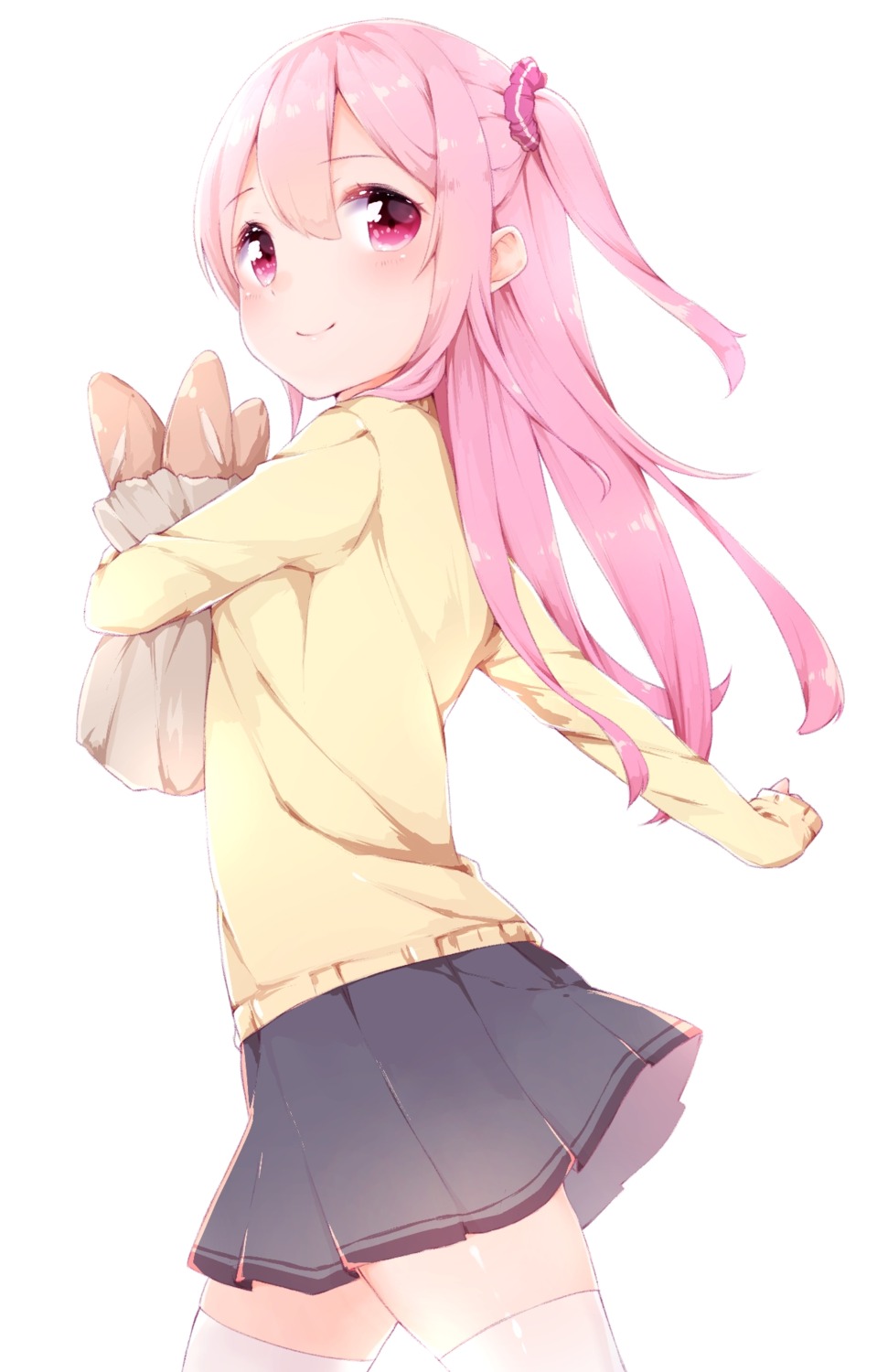 azuki_(krps-hano), pan_de_peace!, sakura_noa, seifuku, sweater, thighhighs