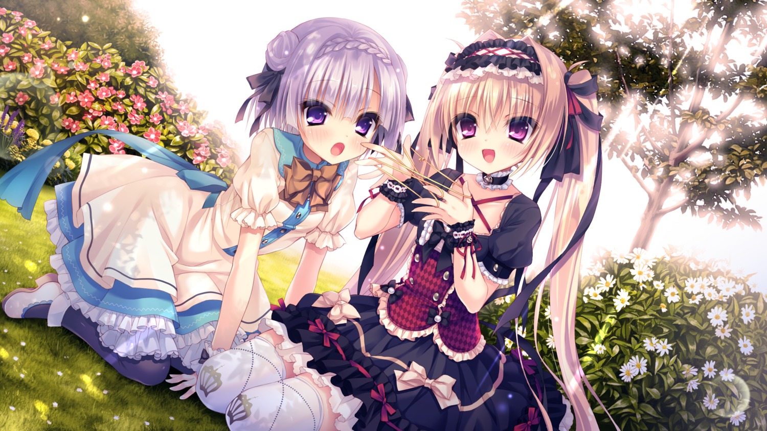 bug_system, dress, game_cg, gothic_lolita, lolita_fashion, rubi-sama, shi_ni_iku_kimi_yakata_ni_mebuku_zouo, thighhighs