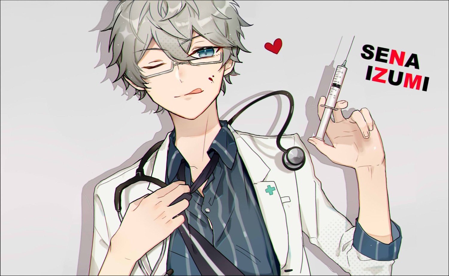 akiua, ensemble_stars!, male, megane, sena_izumi