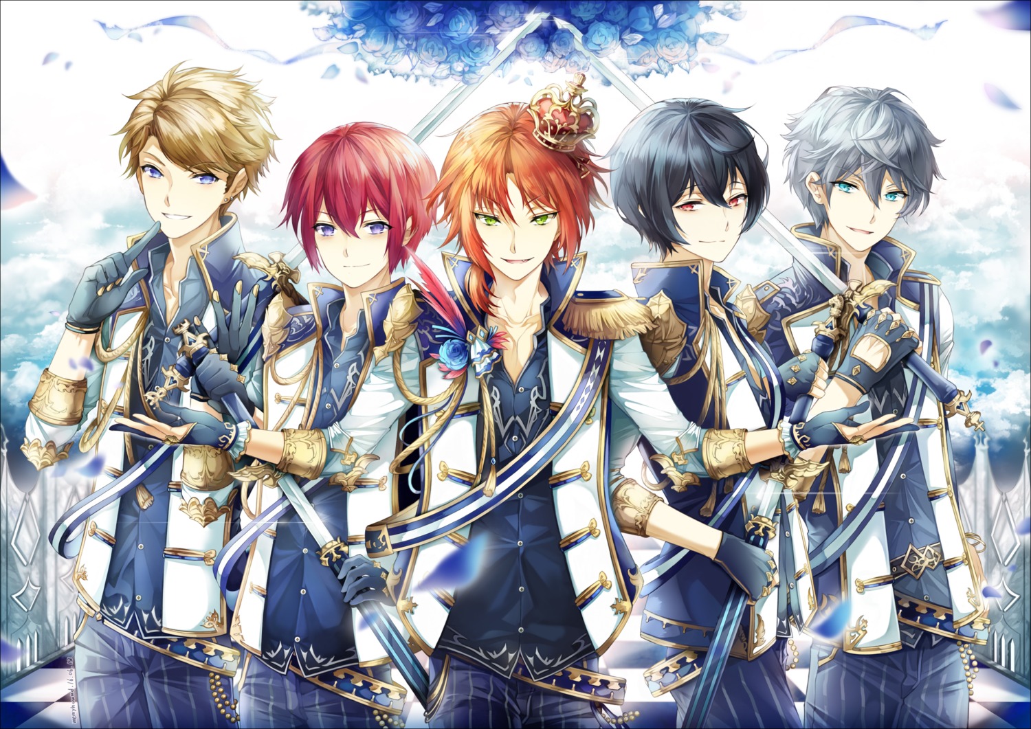 ensemble_stars!, jebau, male, narukami_arashi, sakuma_ritsu, sena_izumi, suou_tsukasa, sword