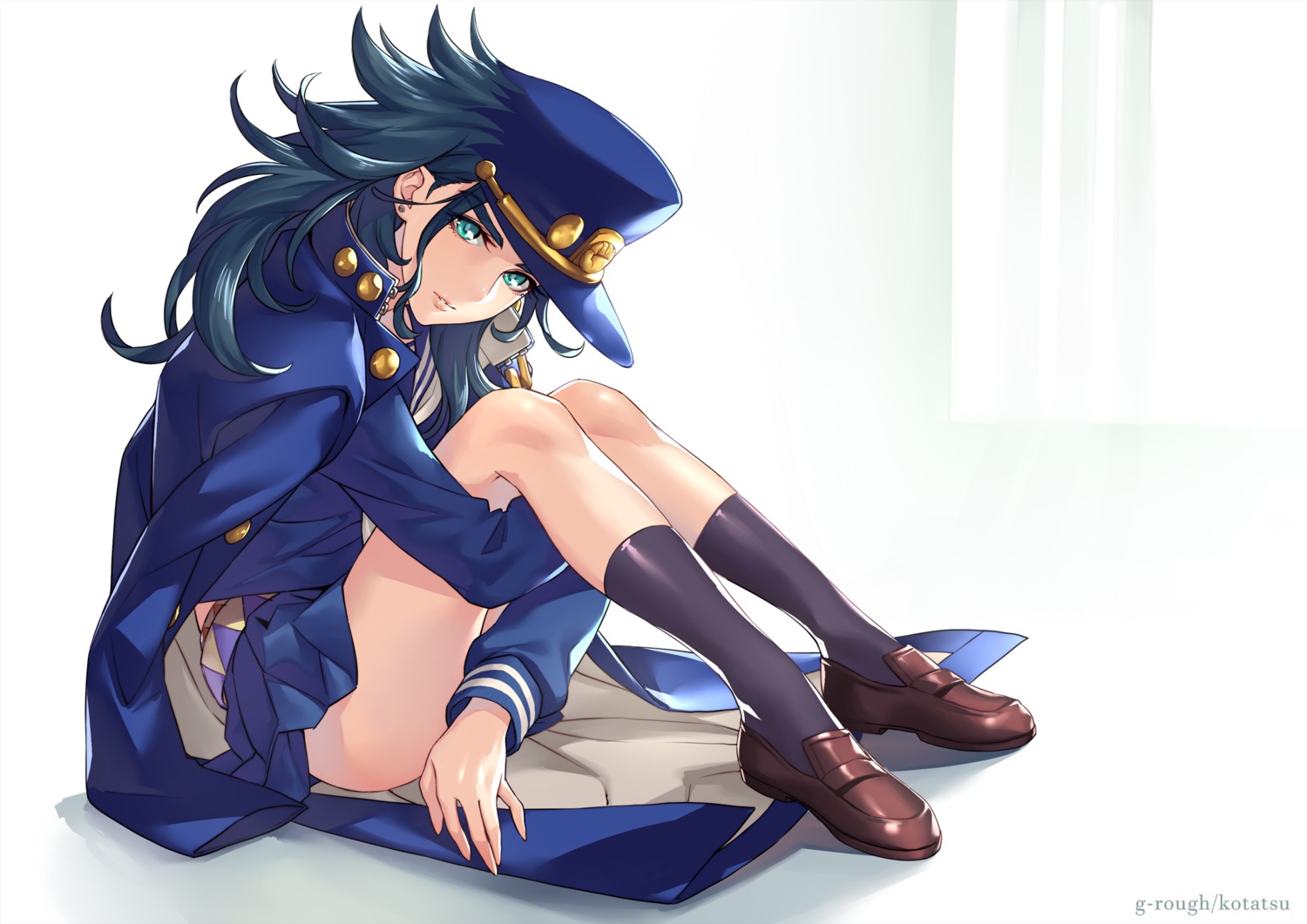 jojo_no_kimyou_na_bouken, jojo_no_kimyou_na_bouken_part_3:_stardust_crusaders, kotatsu_(g-rough), kuujou_joutarou, seifuku