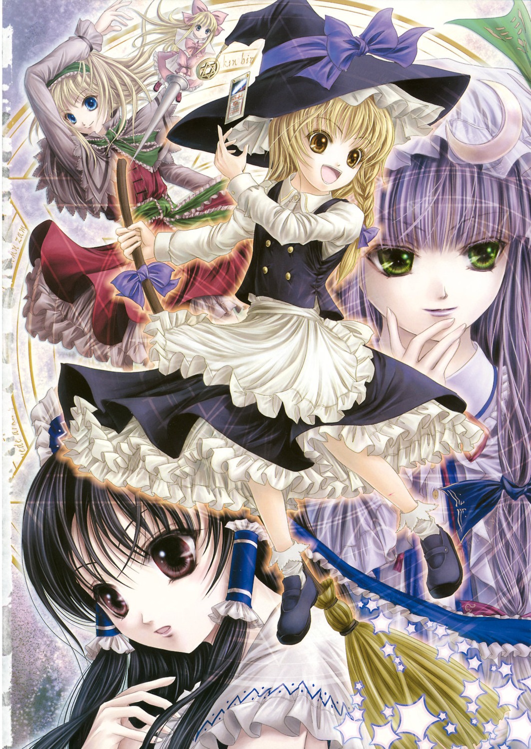 alice_margatroid, hakurei_reimu, kirisame_marisa, lolita_fashion, patchouli_knowledge, shanghai_doll, touhou, yuki_shuuka