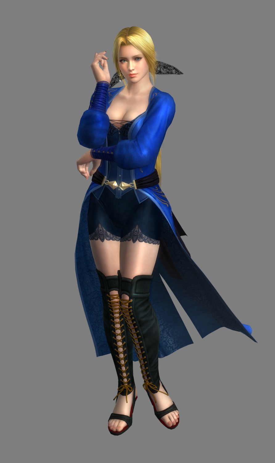 cg, cleavage, dead_or_alive, dead_or_alive_5, helena_douglas, koei_tecmo, thighhighs, transparent_png