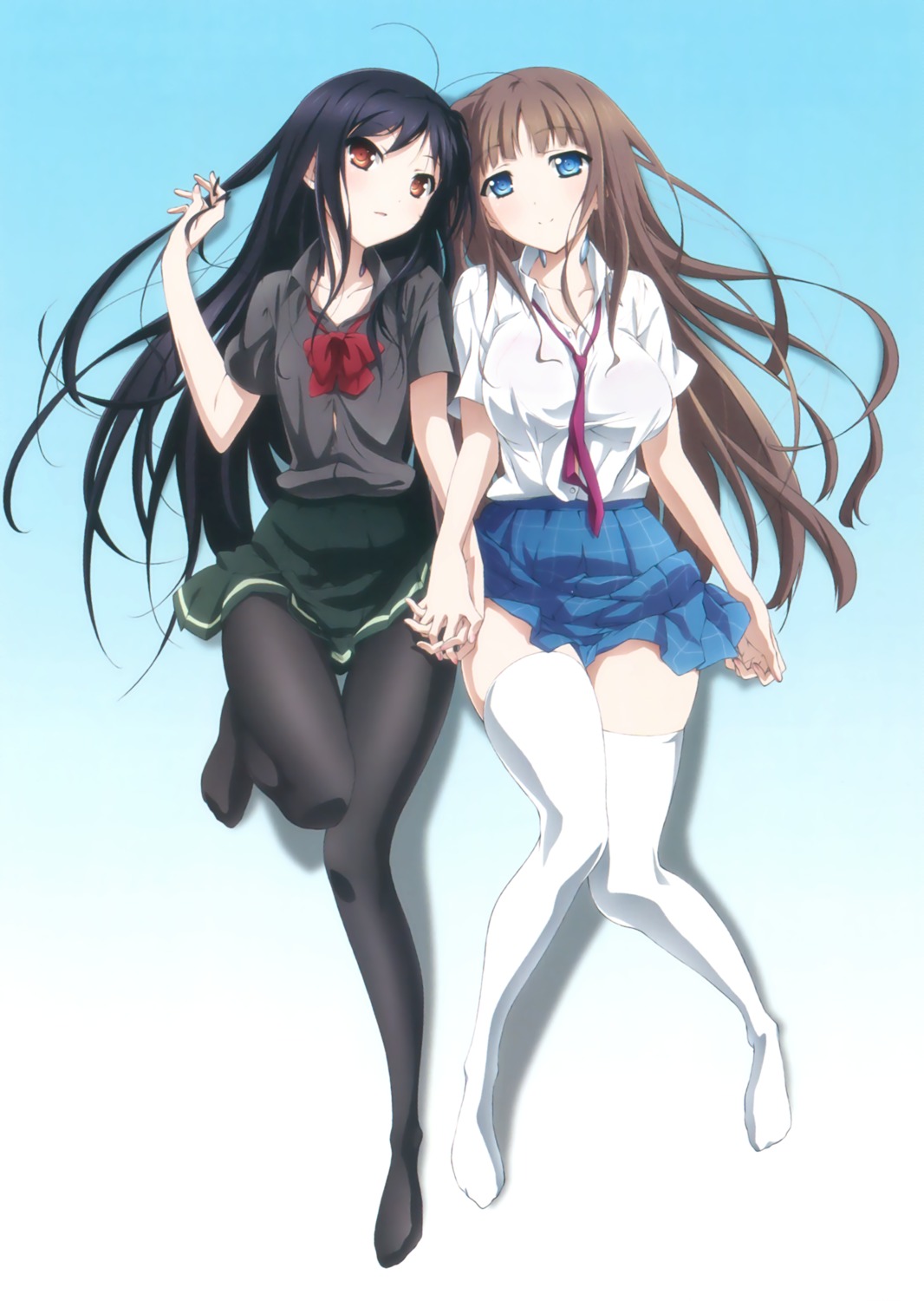 accel_world, kurasaki_fuuko, kuroba_sayuki, pantyhose, seifuku, tagme, thighhighs