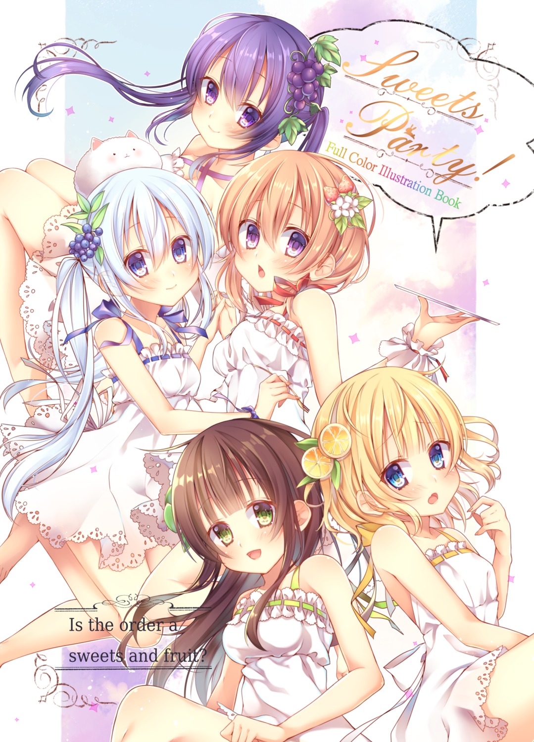 chihio, dress, gochuumon_wa_usagi_desu_ka?, hoto_cocoa, kafuu_chino, kirima_sharo, tippy_(gochiusa)