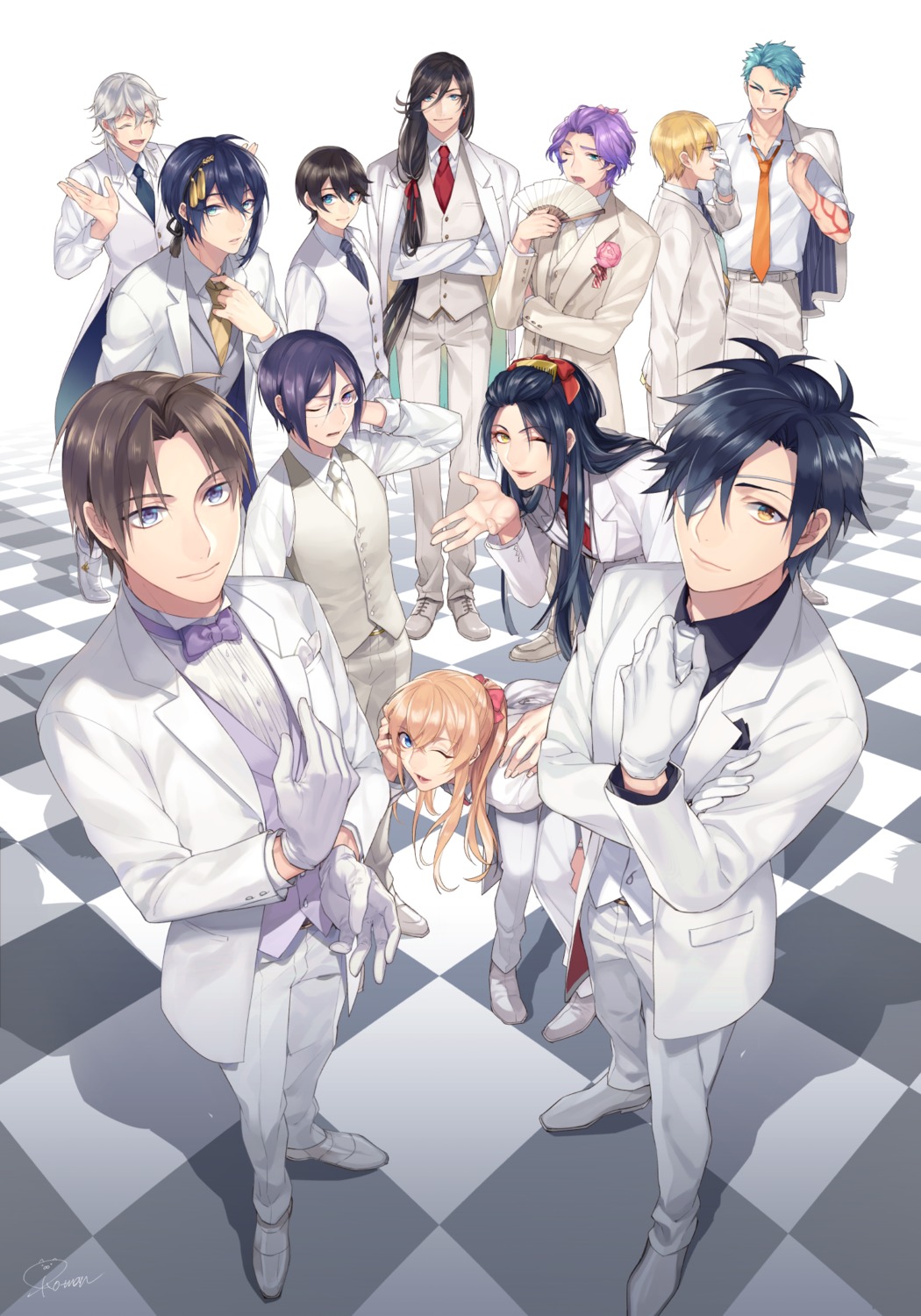 eyepatch, heshikiri_hasebe, horikawa_kunihiro, izumi-no-kami_kanesada, jirou_tachi, kasen_kanesada, ko-man, male