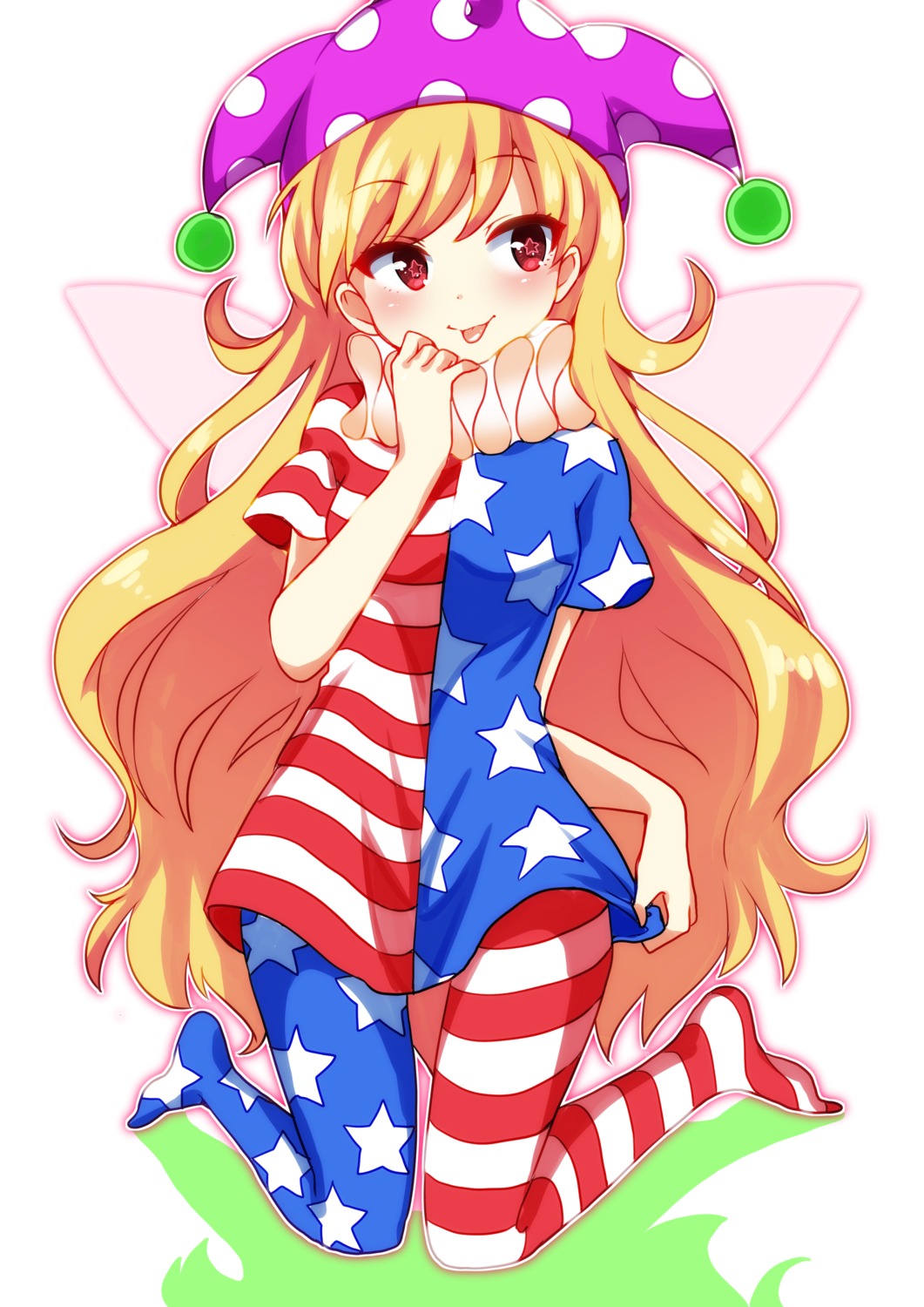 chako_(chakoxxx), clownpiece, dress, pantyhose, touhou, wings