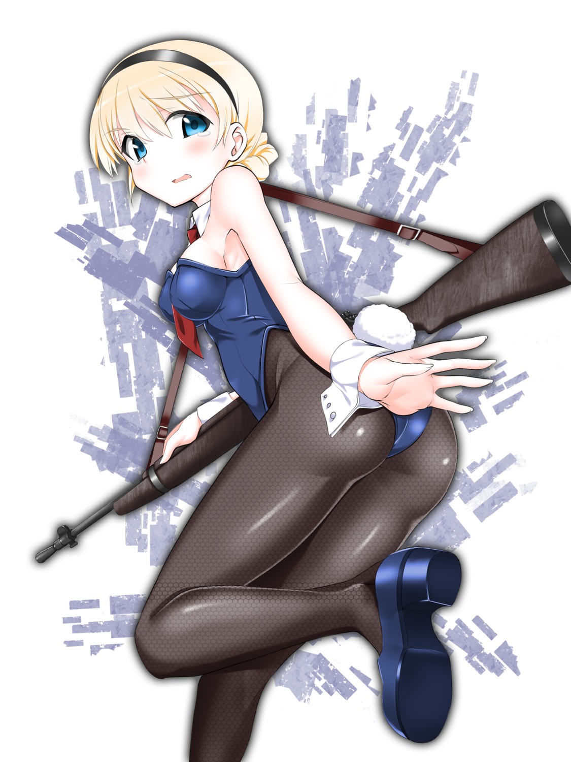 a9b_(louis814), ass, fishnets, gun, heels, pantyhose, rosalie_de_hemricourt_de_grunne, strike_witches