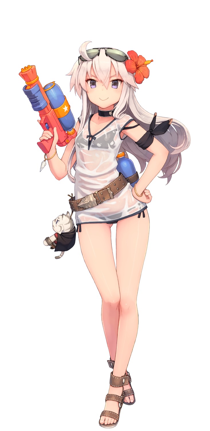 bikini, gun, megane, see_through, shizuma_yoshinori, swimsuits, wet_clothes, zero_(zero_kara_hajimeru_mahou_no_sho)