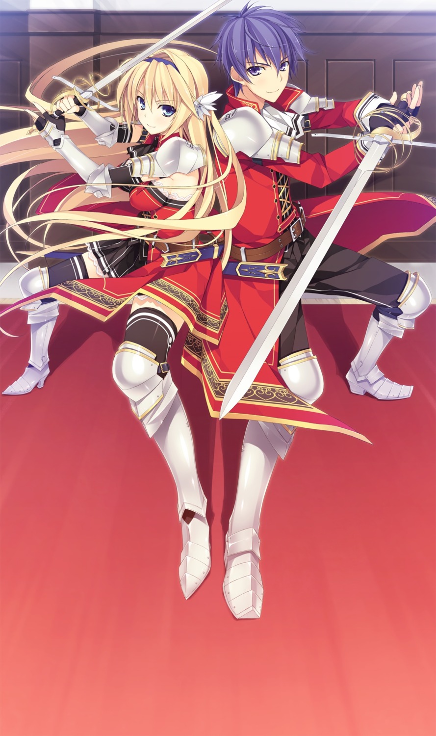 armor, effordom_soft, elcia_harvence, fujimori_kaname, game_cg, heels, koikishi_purely_kiss, sword