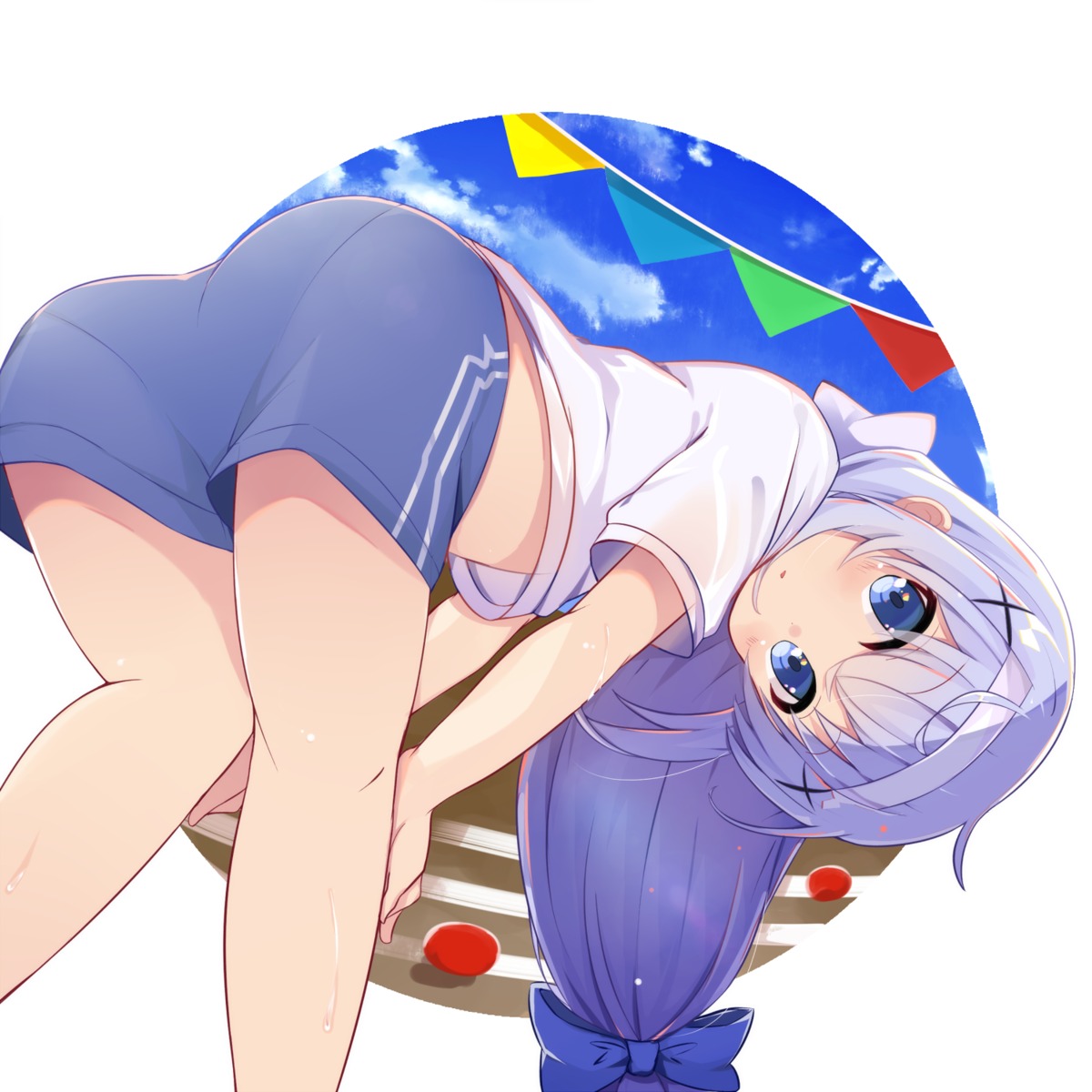 ass, gochuumon_wa_usagi_desu_ka?, gym_uniform, kafuu_chino, koga_rejini, see_through