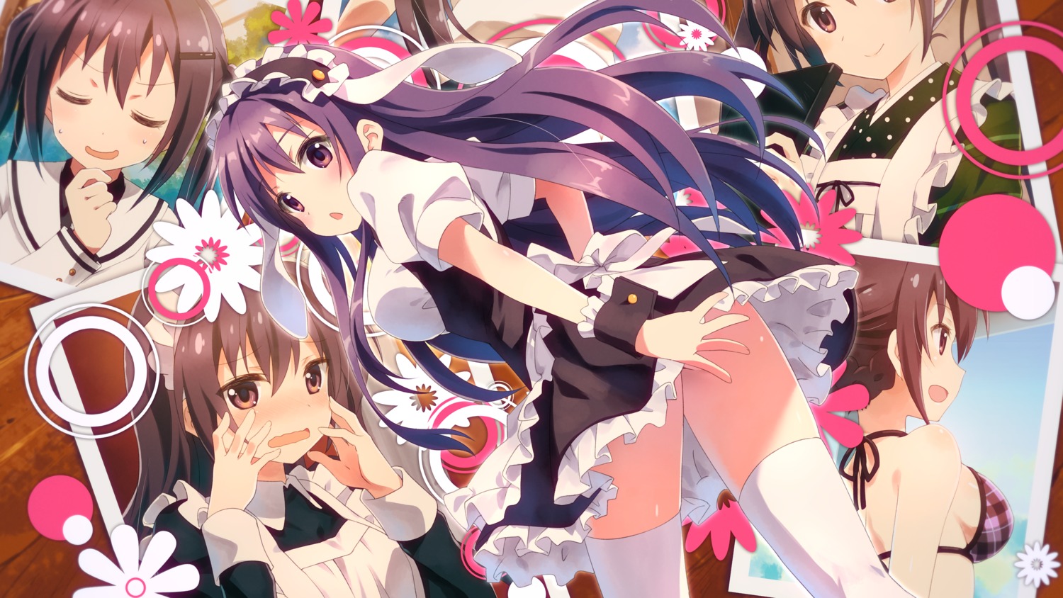 bikini_top, gochuumon_wa_usagi_desu_ka?, maid, seifuku, swimsuits, tedeza_rize, thighhighs, wa_maid
