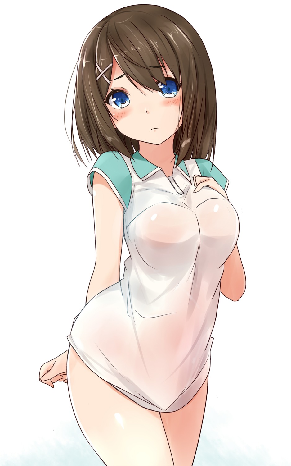 bottomless, kantai_collection, maya_(kancolle), no_bra, saku_(kudrove), see_through