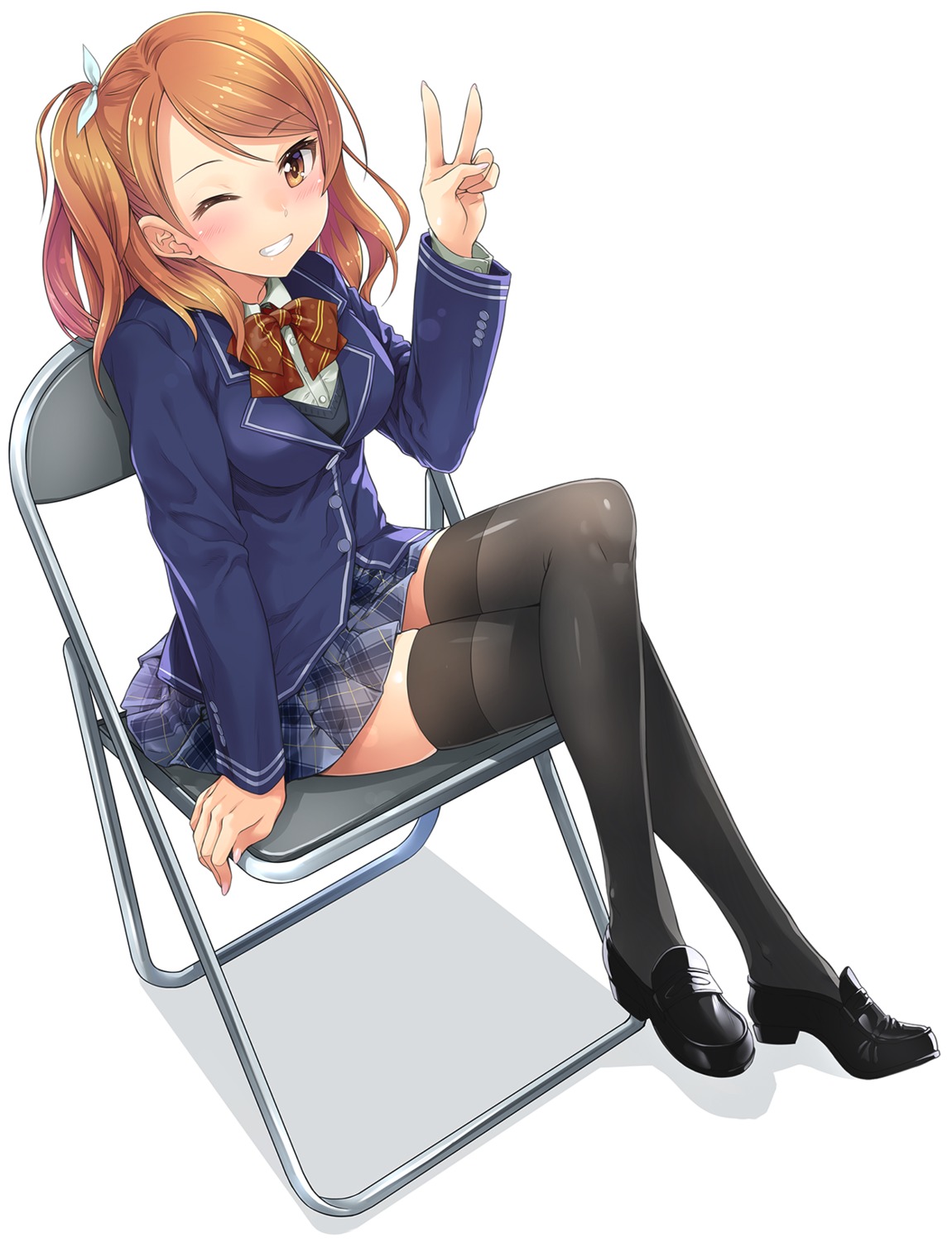 heels, houjou_karen, kazu, seifuku, the_idolm@ster, the_idolm@ster_cinderella_girls, thighhighs