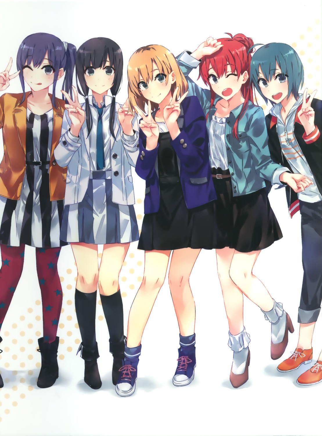 disc_cover, dress, heels, imai_midori, miyamori_aoi, pantyhose, ponkan_8, sakaki_shizuka