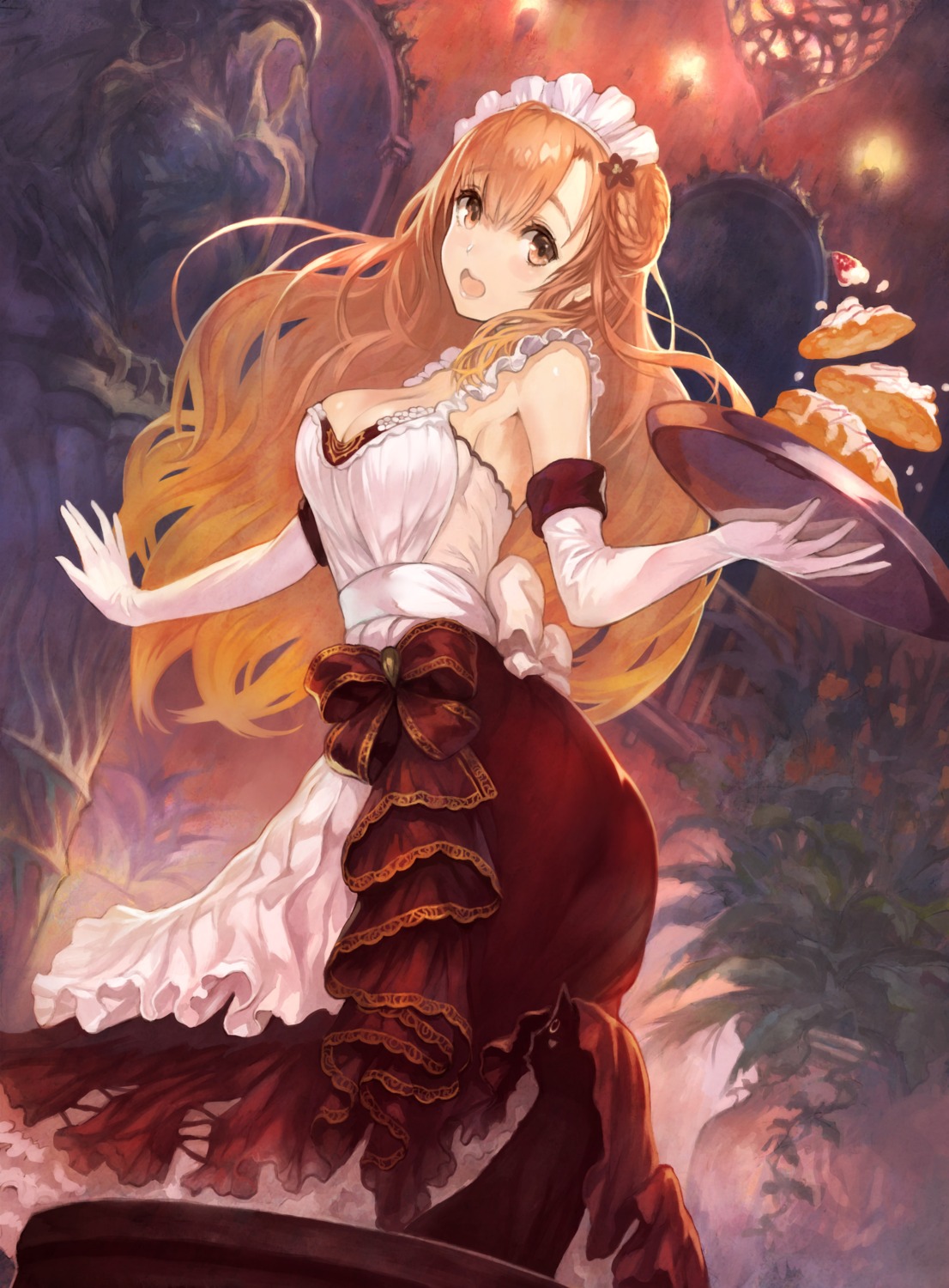 cleavage, lyuritis, maid, yoru_no_nai_kuni, yoshiku