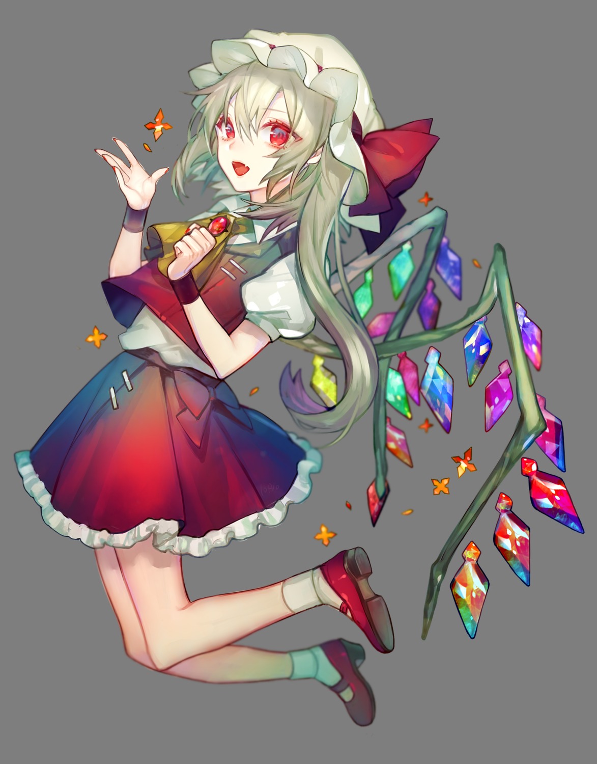 flandre_scarlet, loalo, touhou, transparent_png, wings