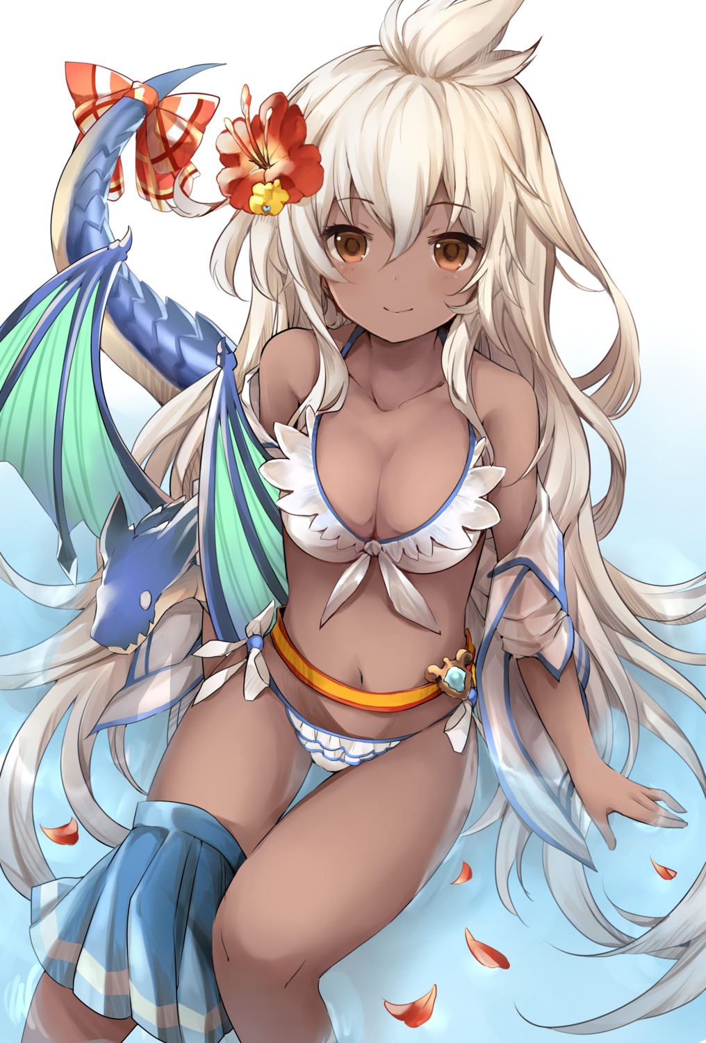 bikini, cleavage, granblue_fantasy, shiodome_oji, swimsuits, tail, wet, wings