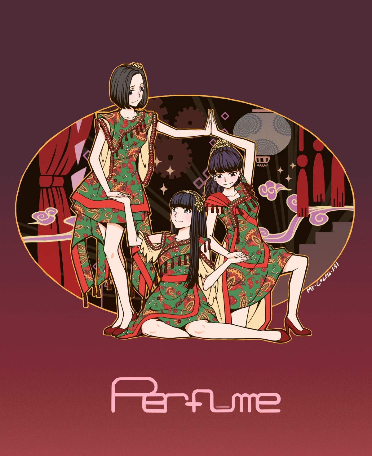 a~chan, dress, heels, kashiyuka, mr.c_(bchana), nocchi, perfume