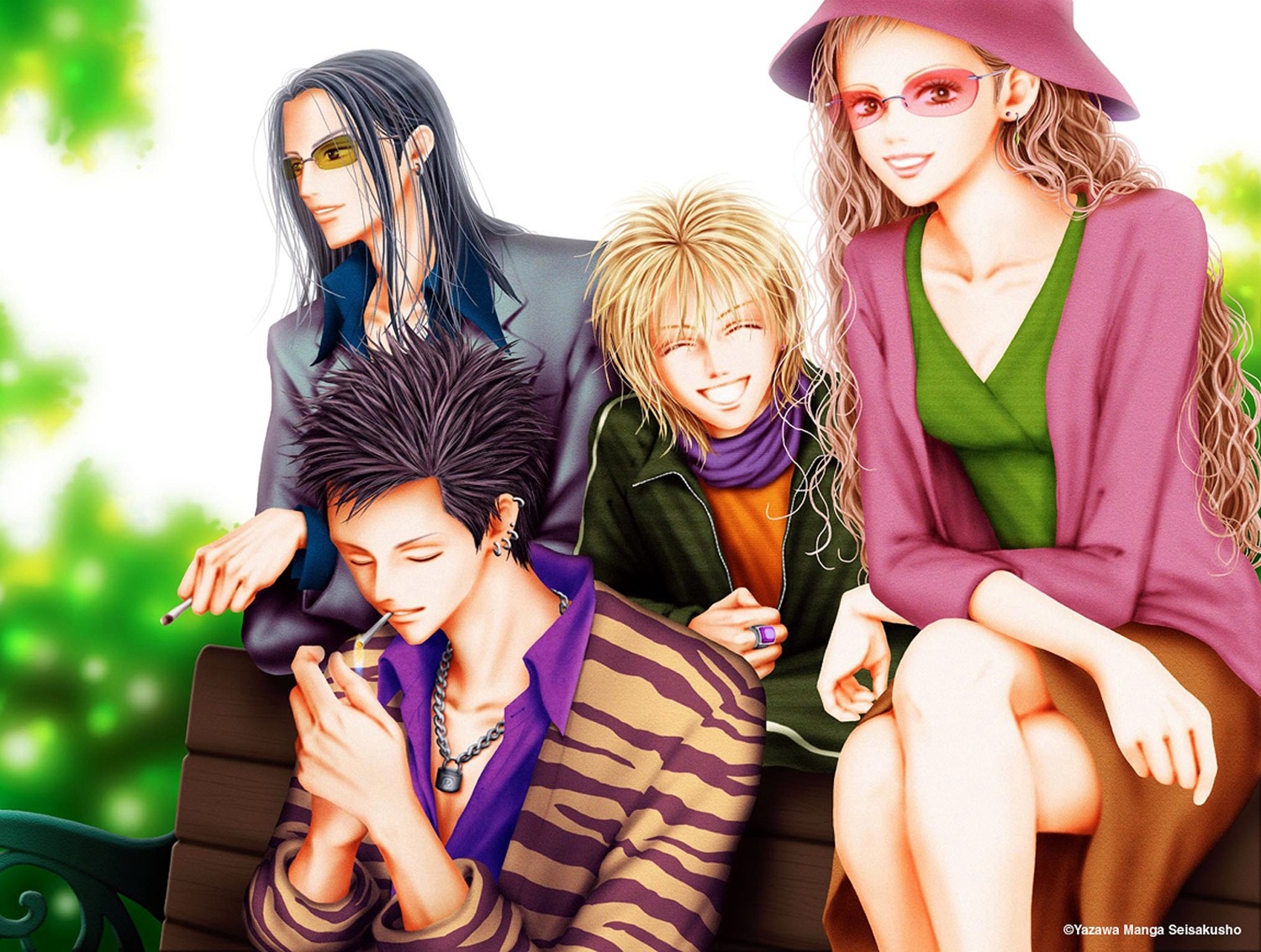 fujieda_naoki, honjo_ren, ichinose_takumi, nana_(series), serizawa_reira