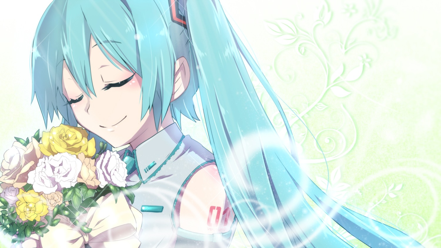 haru_aki, hatsune_miku, tattoo, vocaloid, wallpaper
