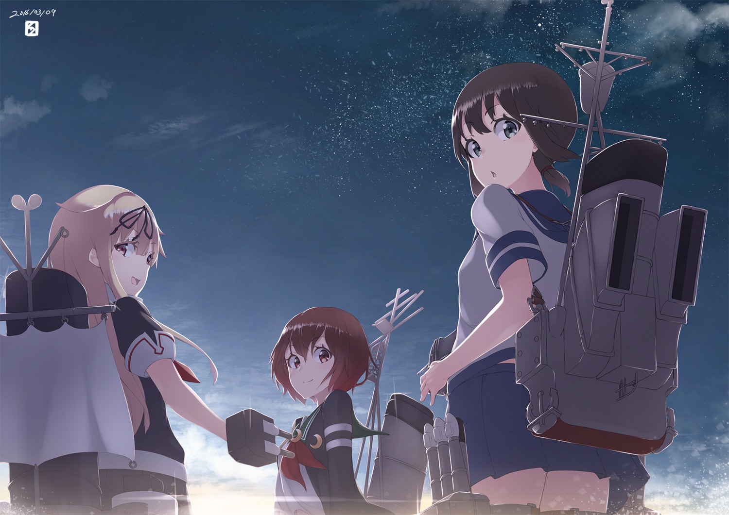 fubuki_(kancolle), kantai_collection, mku, mutsuki_(kancolle), seifuku, yuudachi_(kancolle)