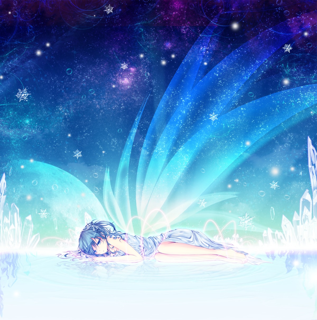 dress, feet, hatsune_miku, mokoppe, vocaloid, wings