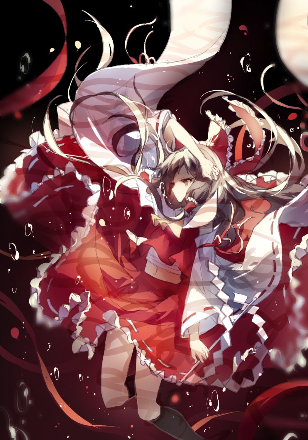 cui_(jidanhaidaitang), hakurei_reimu, sarashi, touhou