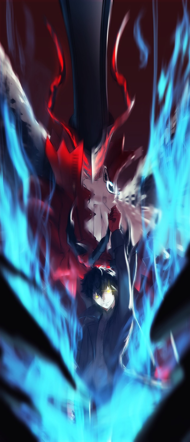 amamiya_ren, arsene_(persona_5), male, megaten, penguin_(artist), persona, persona_5