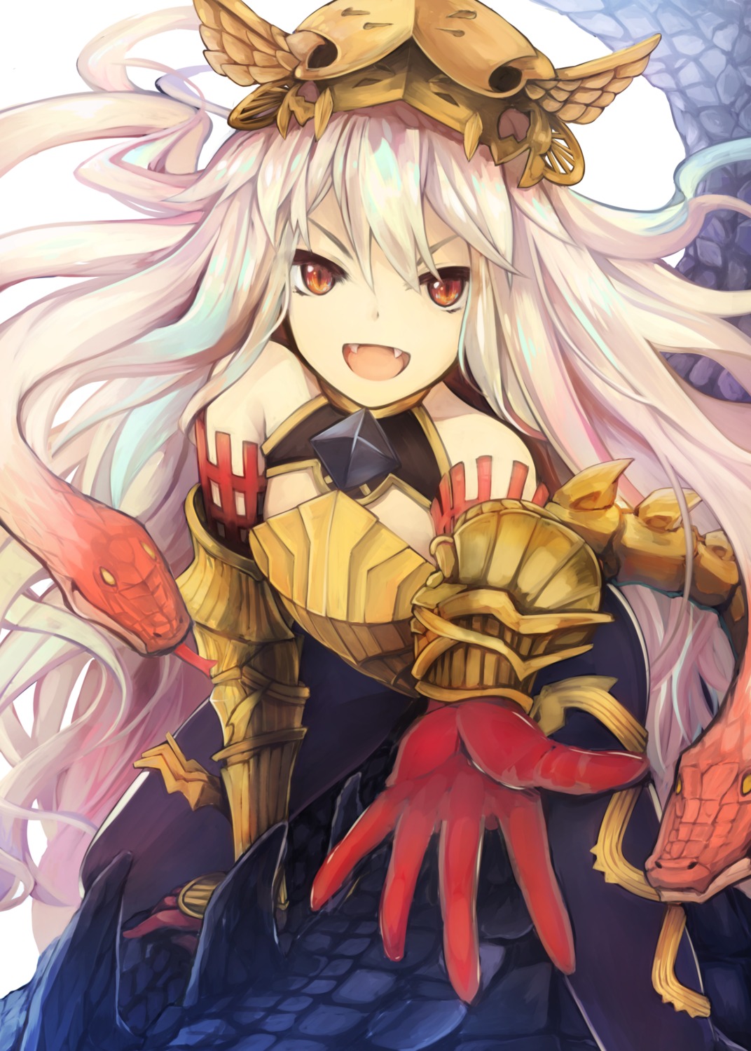 armor, bodysuit, granblue_fantasy, medusa_(shingeki_no_bahamut), monster_girl, otogi_kyouka, shingeki_no_bahamut