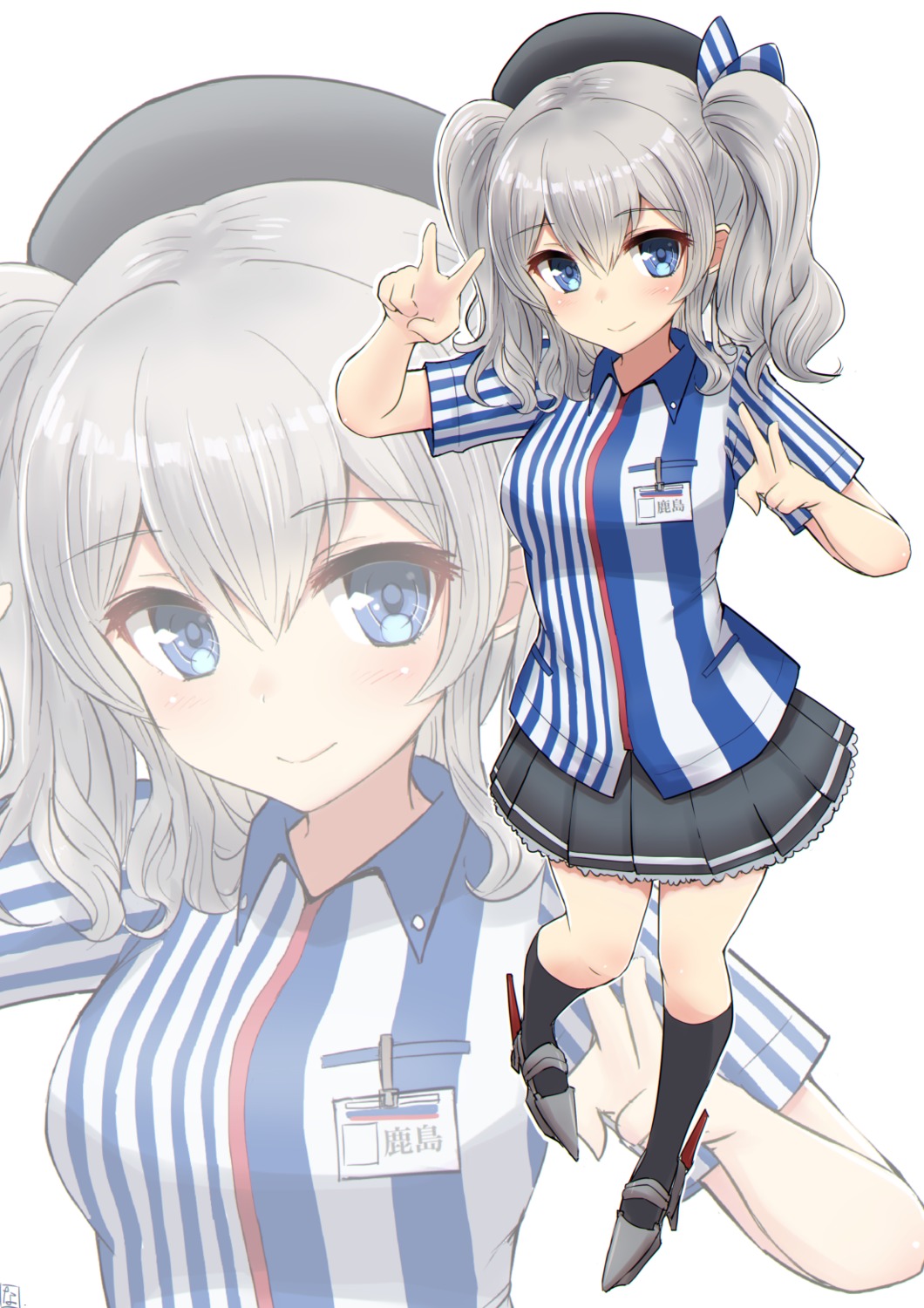 heels, kantai_collection, kashima_(kancolle), lawson, nayuhi, uniform