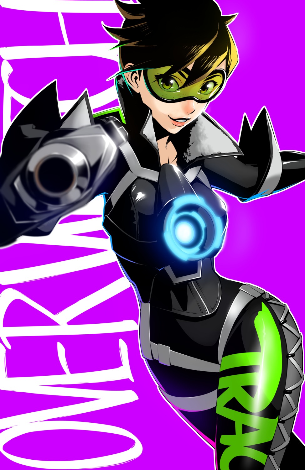 bodysuit, gun, kalua, overwatch, tracer