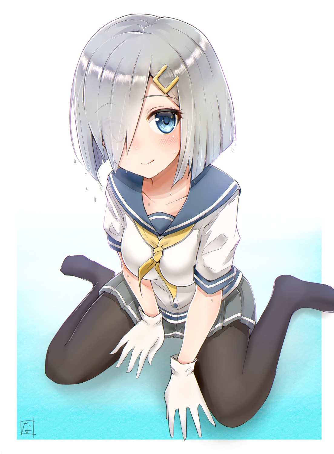 hamakaze_(kancolle), kantai_collection, nayuhi, pantyhose, seifuku