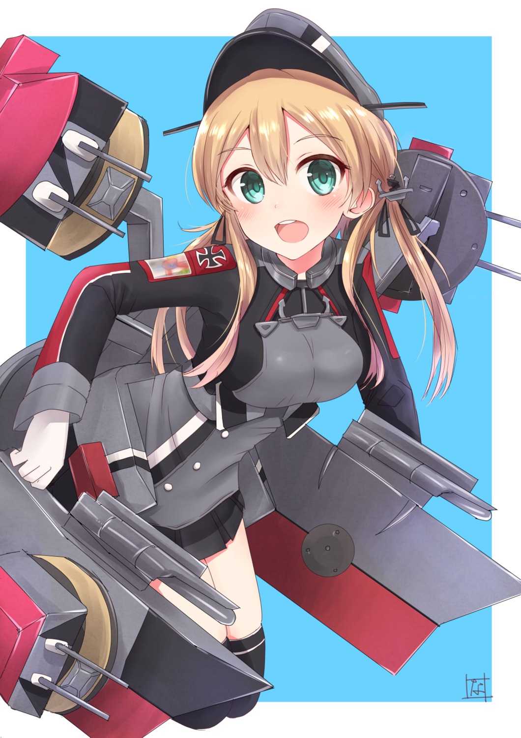 kantai_collection, nayuhi, prinz_eugen_(kancolle), thighhighs, uniform