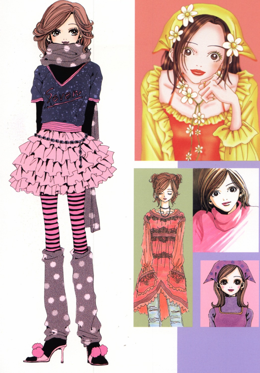 dress, komatsu_nana, lolita_fashion, nana_(series), pantyhose, torn_clothes, yazawa_ai