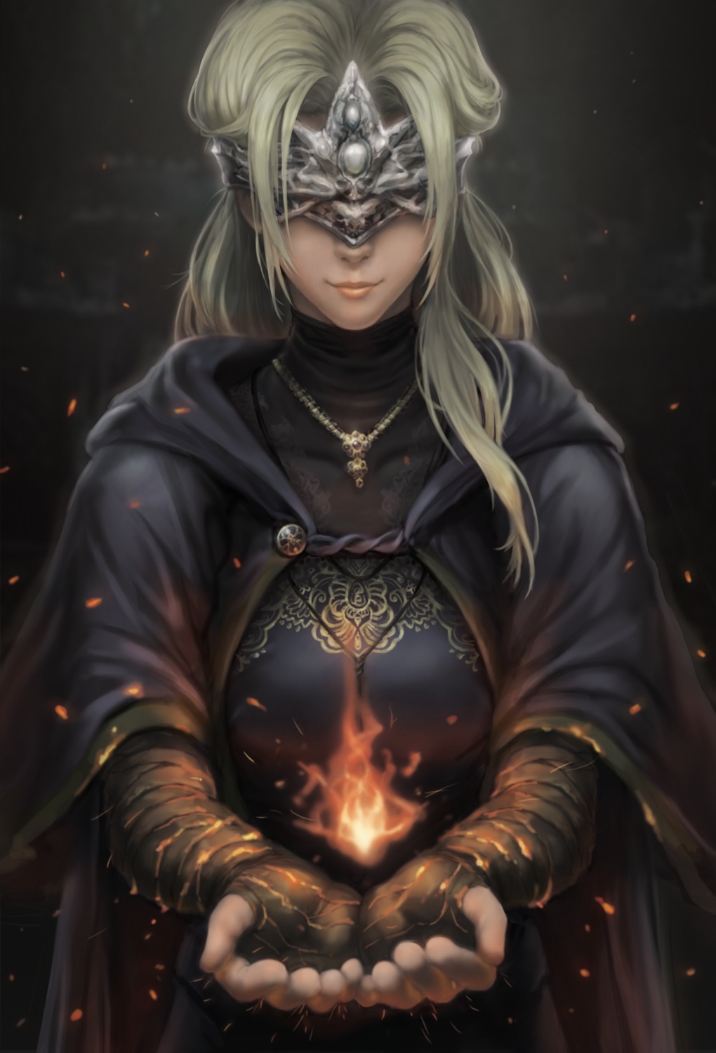 bandages, dark_souls_3, dress, fire_keeper, marco_poon