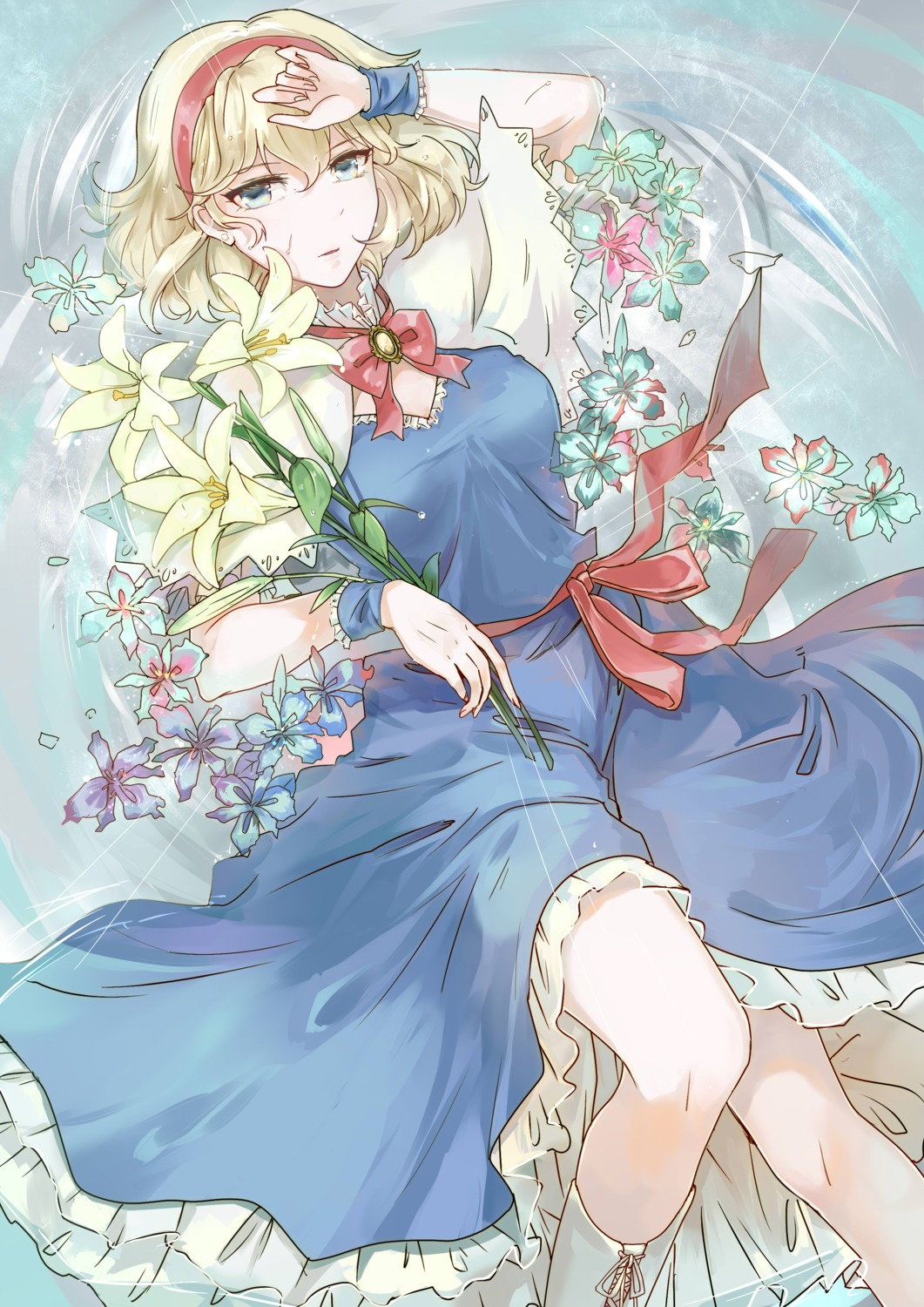 aili_(aliceandoz), alice_margatroid, dress, touhou, wet