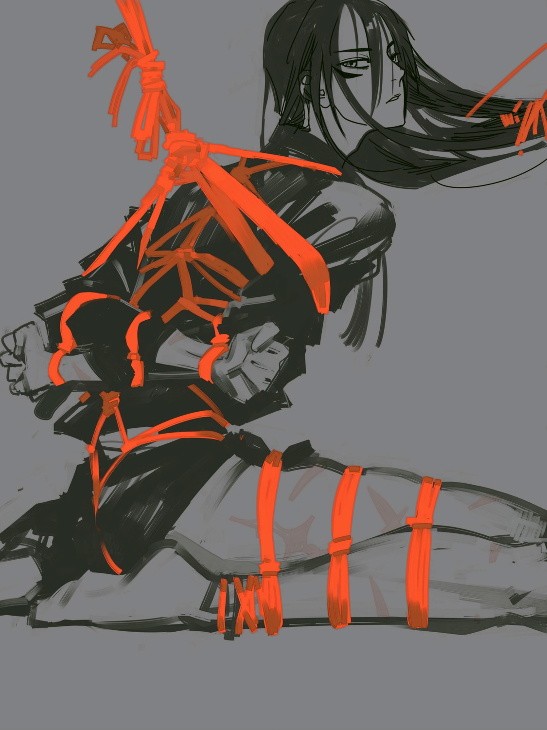 bondage, male, one_punch_man, sonic_(one_punch_man)