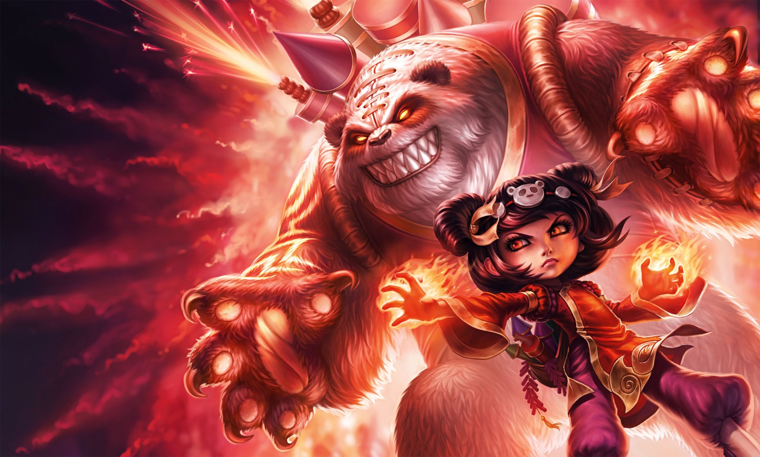 annie_hastur, asian_clothes, league_of_legends, tagme, tibbers