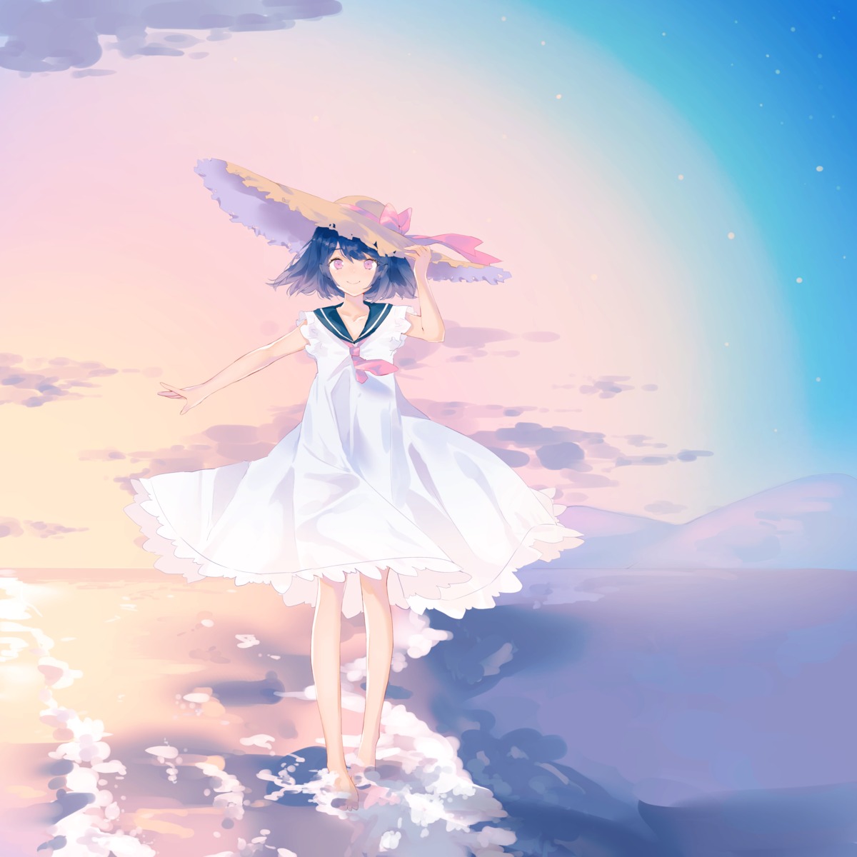 dress, landscape, usada, wet