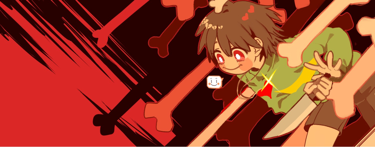 chara, harrymiao, undertale, weapon