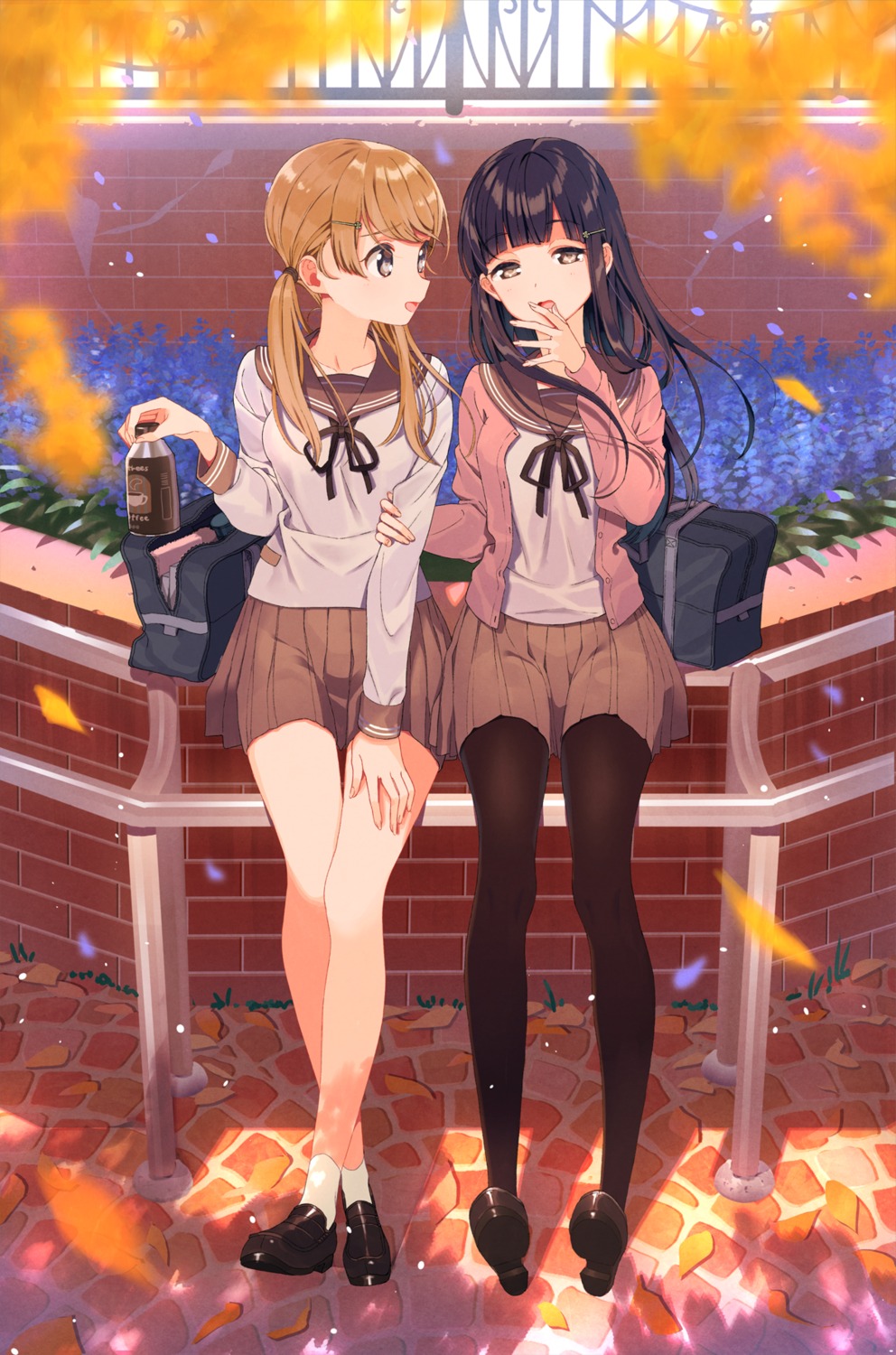 pantyhose, seifuku, shirakino, sweater