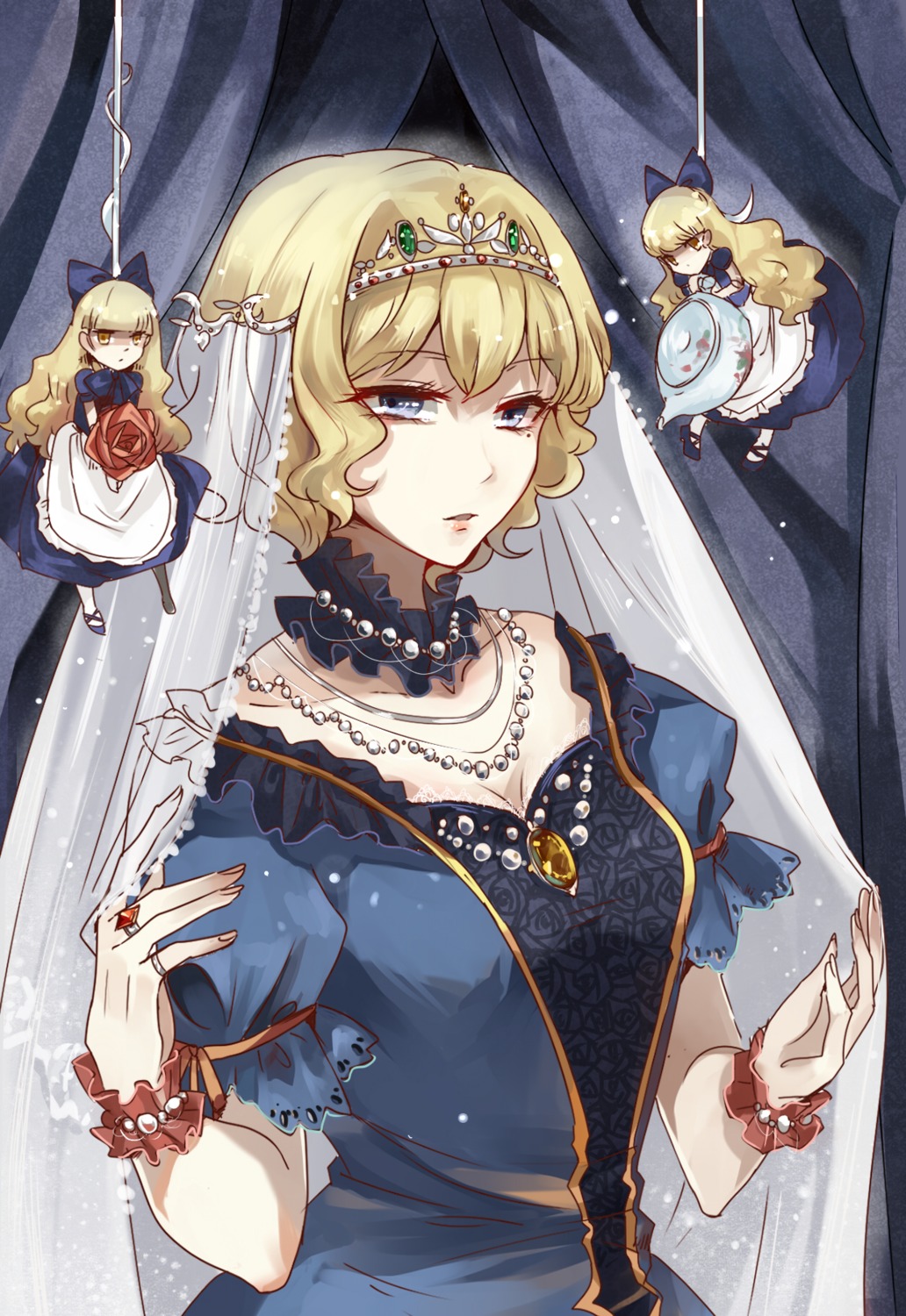 aili_(aliceandoz), alice_margatroid, cleavage, dress, shanghai_doll, touhou