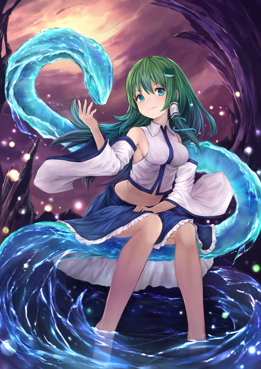 kochiya_sanae, pi-pie, touhou, wet