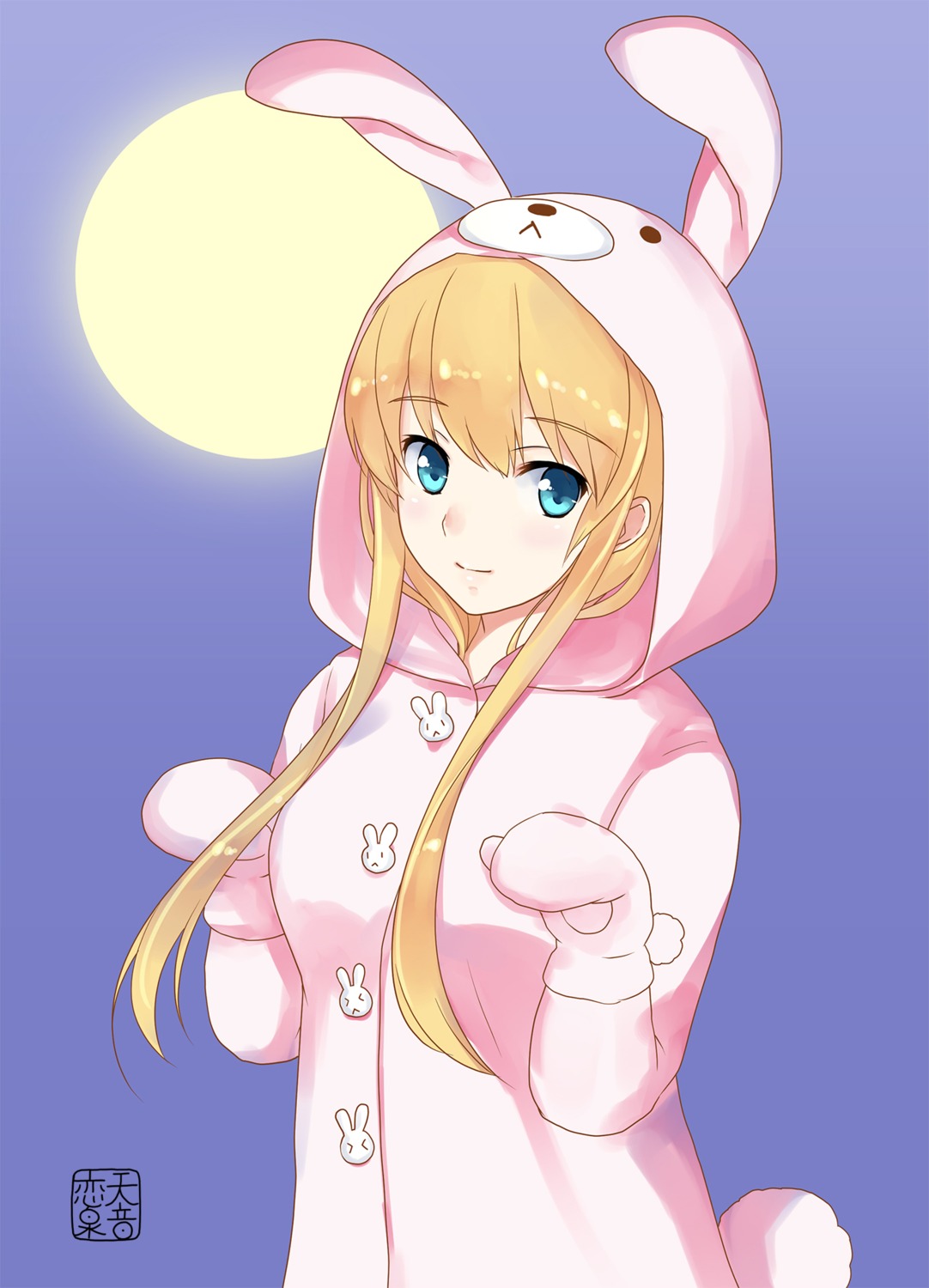 animal_ears, bethly_rose_daisley, bunny_ears, gin'iro_haruka, koizumi_amane, pajama, tail, tone_work's