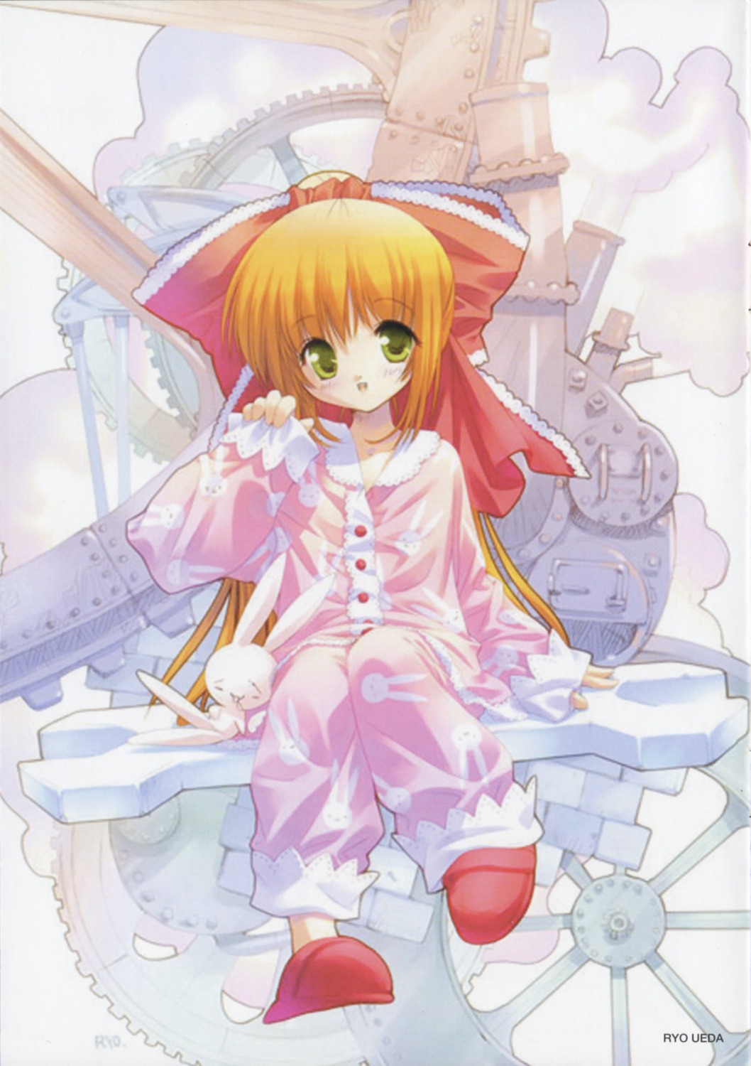 jpeg_artifacts, pajama, sorairo_no_organ, ueda_ryou