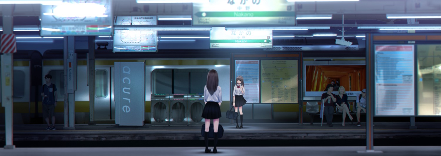 chikuwa_(odennabe), heels, seifuku, umbrella